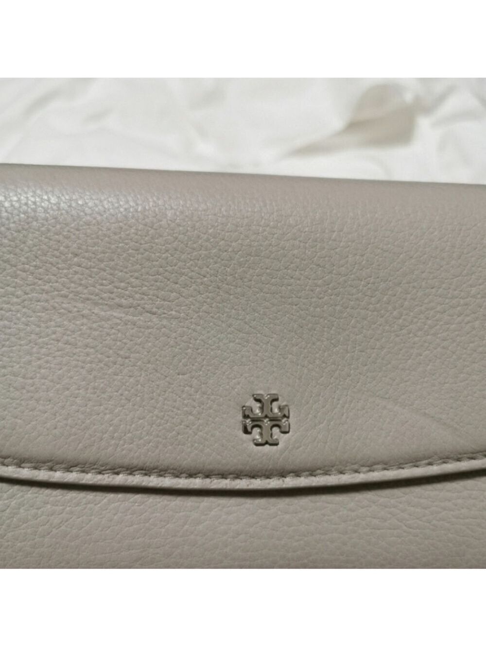 Tory Burch Dove Gray Wallet On Chain Shoulder bag Clutch - Picture 10 of 16